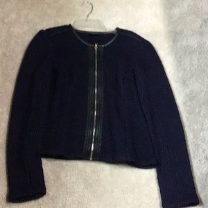 Ann Taylor , leather trimmed jacket.  Size M